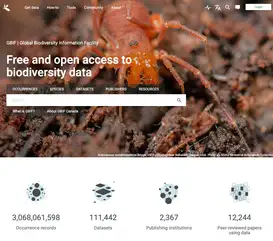 GBIF home page image